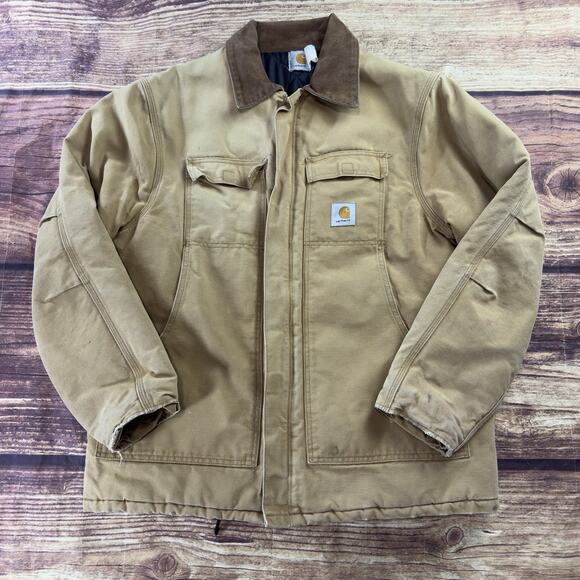 Vintage Carhartt Jacket Mens XL ? Union Made 90s Quilt Lined Quilted Work - Picture 1 of 15